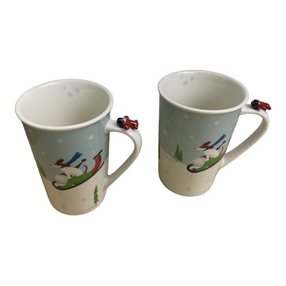 NWT Starbucks 2021 Snow Day Dog on Sled Ice Skaters Biplane Collectible Mug Cups - Picture 4 of 12